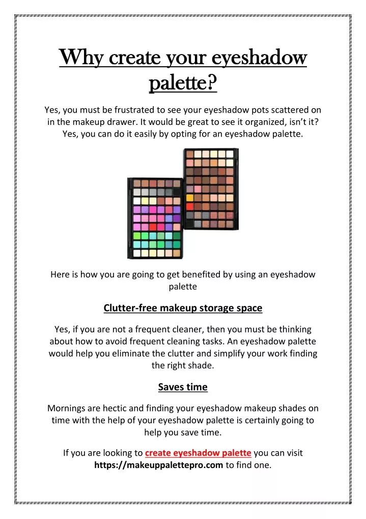 why create your eyeshadow why create your