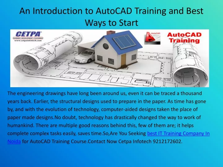 an introduction to autocad training and best ways to start