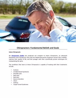 Chiropractors- Fundamental Beliefs and Goals