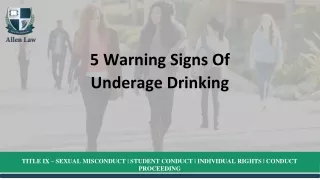 5 Warning Signs Of Underage Drinking