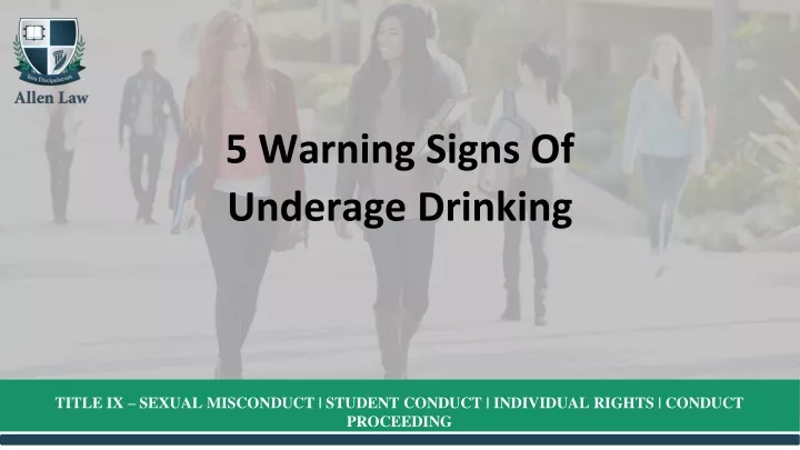 5 warning signs of underage drinking