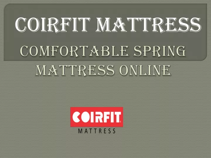 comfortable spring mattress online