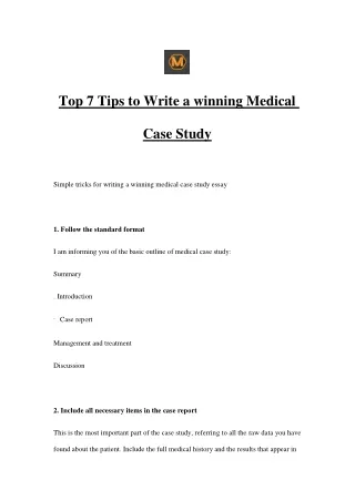 top 7 tips to write a winning medical