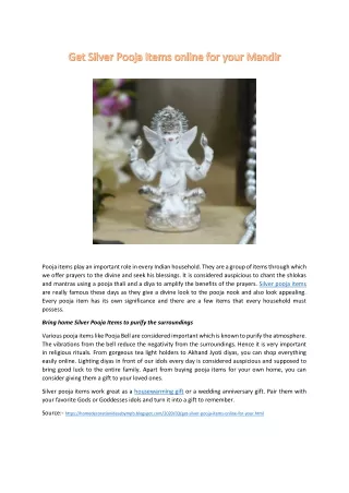 pooja items play an important role in every