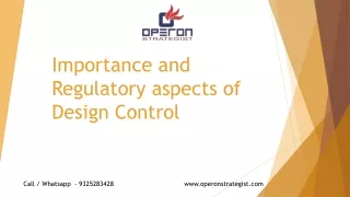 US FDA 21 CFR 820.30 Design Control-Operon strategist