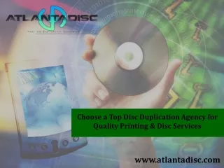 Disc Duplications, Packaging & Promotions