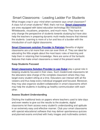 smart classrooms leading ladder for students what