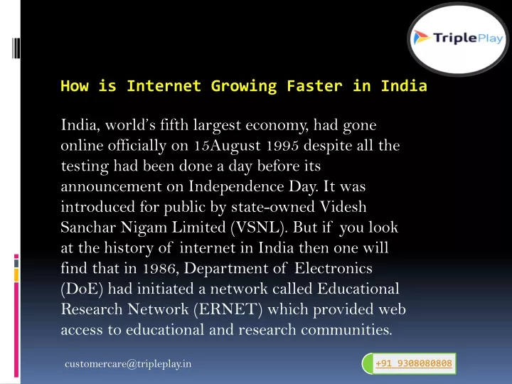 how is internet growing faster in india