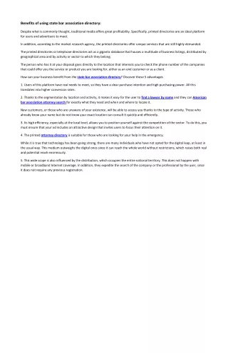 benefits of using state bar association directory