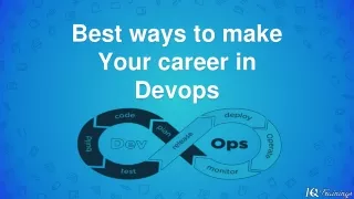 Best ways to make Your career in Devops