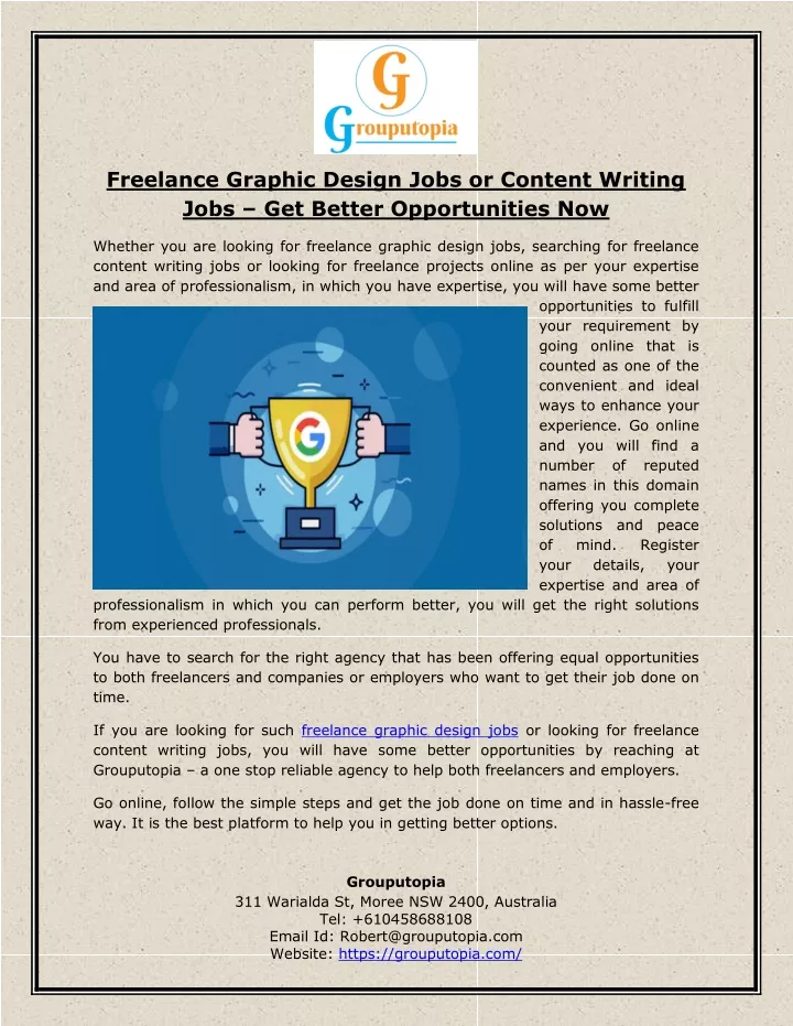 freelance graphic design jobs or content writing