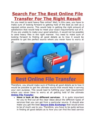 search transfer do you need to send heavy files