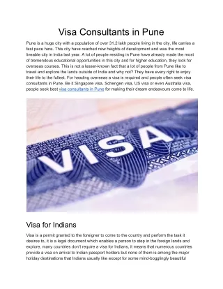 visa consultants in pune