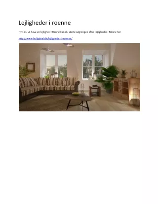 lejligheder i roenne