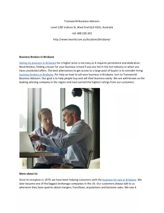transworld business advisors