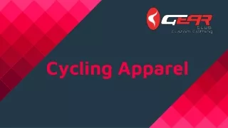 Cycling Apparel from Gear Club Brand