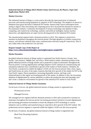 industrial internet of things iiot market status