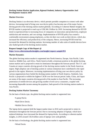 docking station market application rgional