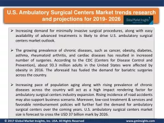 U.S. Ambulatory Surgical Centers market report for 2026 – Companies, applications, products and more