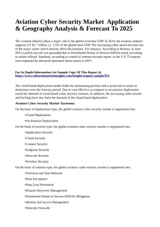 aviation cyber security market application