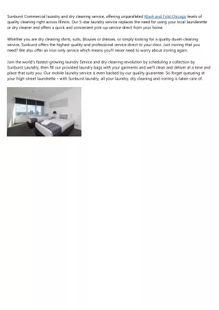 sunburst commercial laundry and dry cleaning