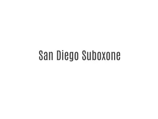 San Diego Suboxone