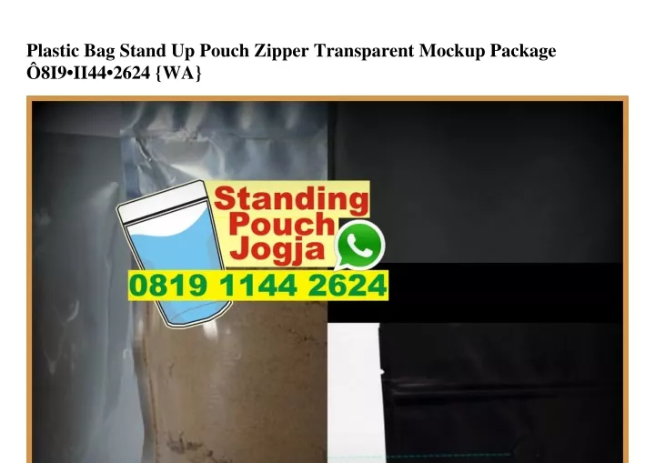 plastic bag stand up pouch zipper transparent
