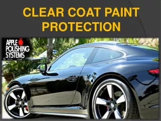 CLEAR COAT PAINT PROTECTION