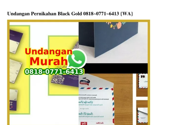 undangan pernikahan black gold 0818 0771 6413 wa