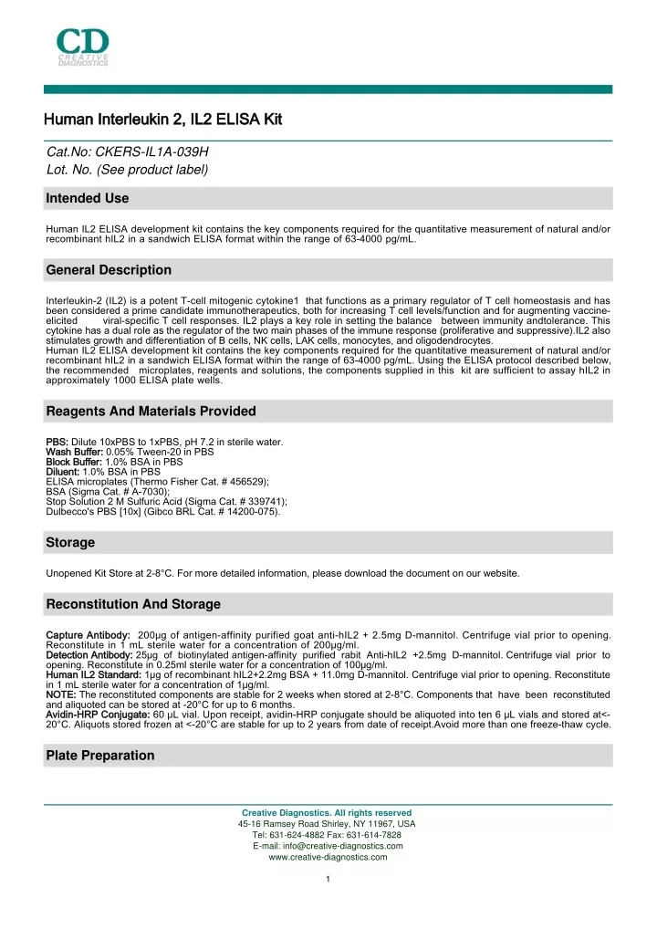 human interleukin 2 il2 elisa kit human