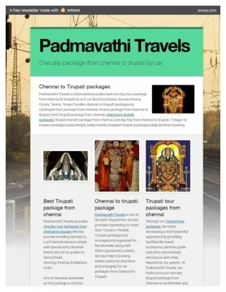 Padmavathi Travels