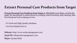 extract personal care products from target