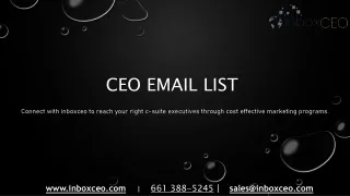 Connect with InboxCEO to reach your right C-suite executives through cost effective marketing programs.