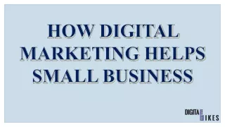 How Digital Marketing Helps Small Business