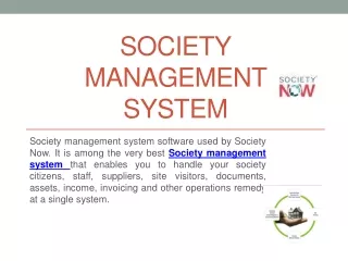 Society management system