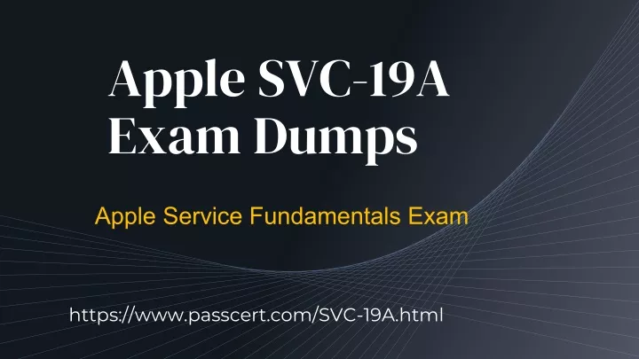 apple svc 19a exam dumps apple service