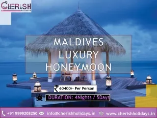 Maldives Tour Packages from Delhi India - Maldives Holiday Package - Cherish Holidays