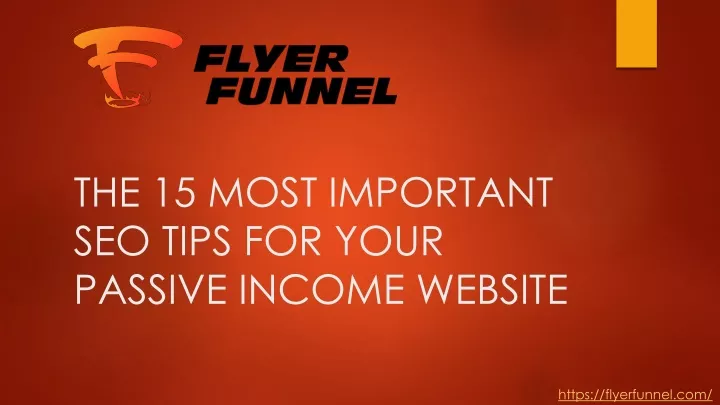 the 15 most important seo tips for your passive income website