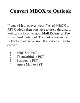 An affordable MBOX to PST files converter tool!