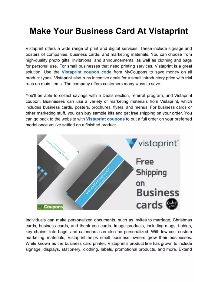 make your business card at vistaprint vistaprint
