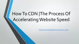 How to CDN