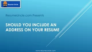 Should You Include an Address on Your Resume