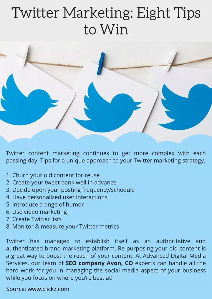 twitter marketing eight tips to win