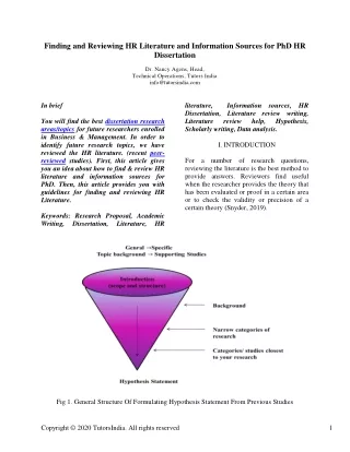 finding and reviewing hr literature