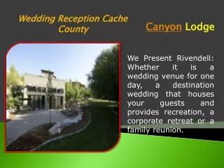 Wedding Reception Cache County