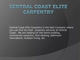 Best Commercial Carpenters In Central Coast