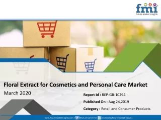floral extract for cosmetics and personal care