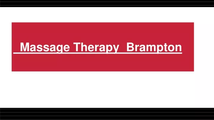 massage therapy brampton
