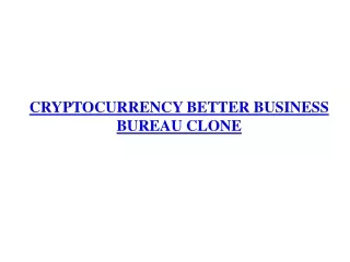 cryptocurrency better business bureau clone