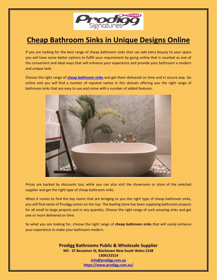 cheap bathroom sinks in unique designs online
